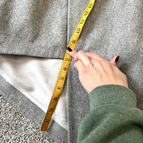 Mugler Paris Asymmetric 100% Wool Mini Pencil Skirt size 36/4 - Picture 14 of 14